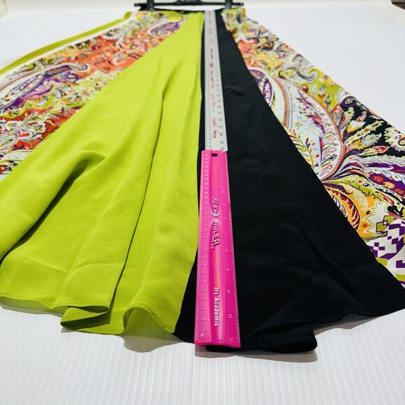 ETRO Women 40 US 4 Maxi Faux Wrap Skirt Multi Color Art Paisley Silk NWT $2,150 - Picture 5 of 6